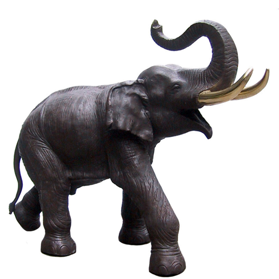 Indian antique bronze life size elephant sculpture for sale